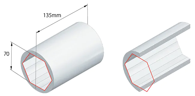 INSERTS FOR INTERNAL SQUARE AND HEXAGONAL PROFILES IN-3D-E