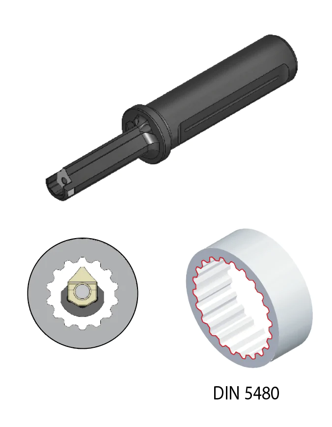 Insert holder for SCANALED profiles